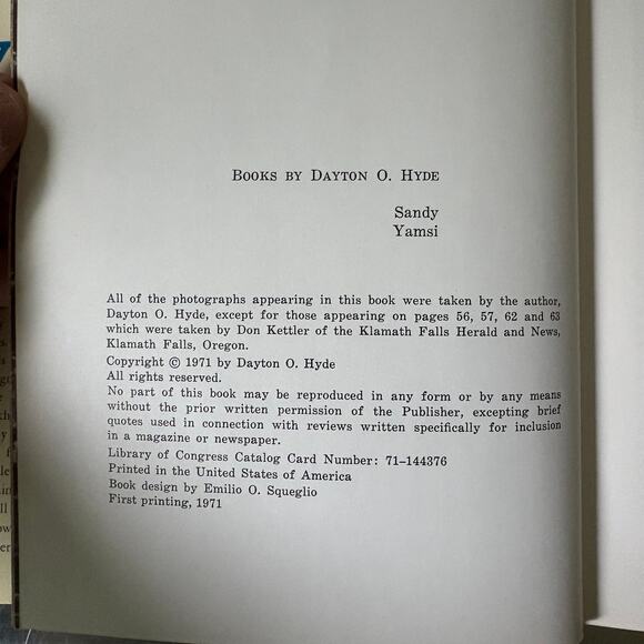 YAMSI by Dayton O. Hyde Vintage Hardcover Nature Ranch Memoir Book Retro Photos - Picture 7 of 10